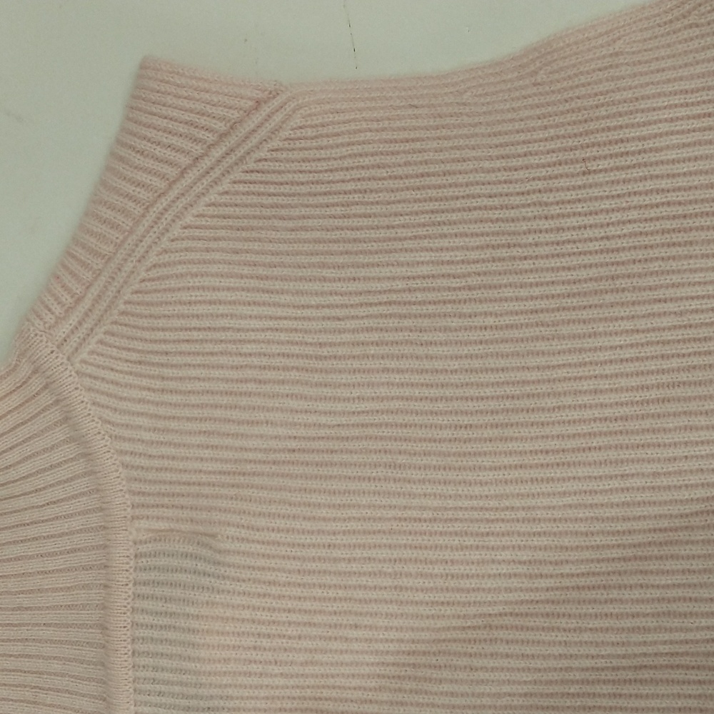 Pink Cashmere Ribbed Sleeveless Turtleneck Classy Bloomingdale's See Measurement - Picture 6 of 6